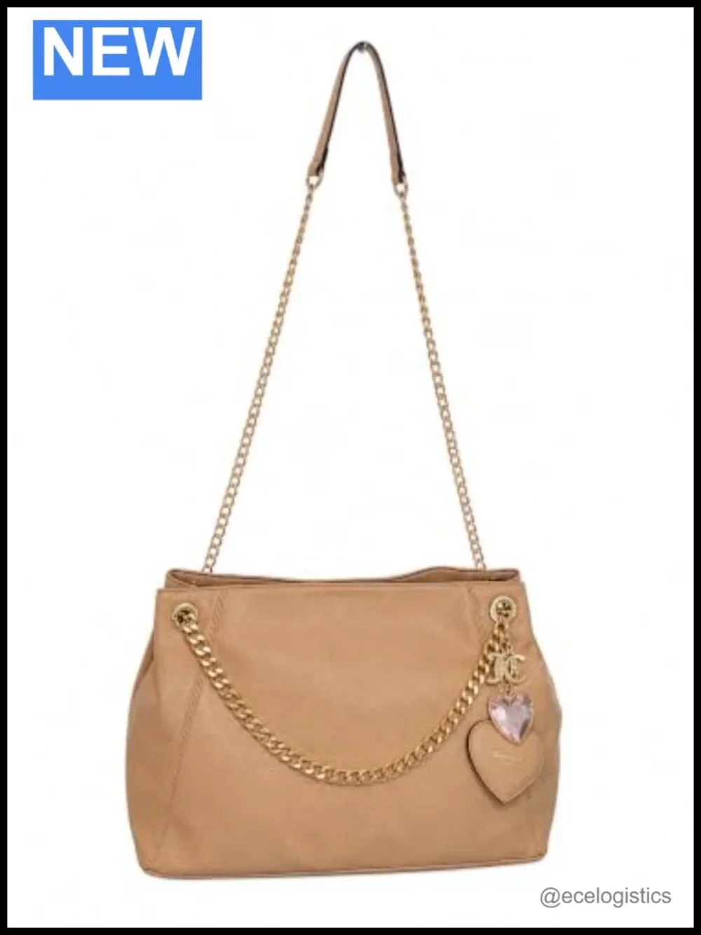 Glam Juicy Tote Faux Leather Structured Chain Strap Shoulder Bag